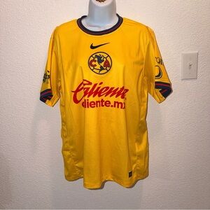 Nike Yellow Soccer Polo Shirt